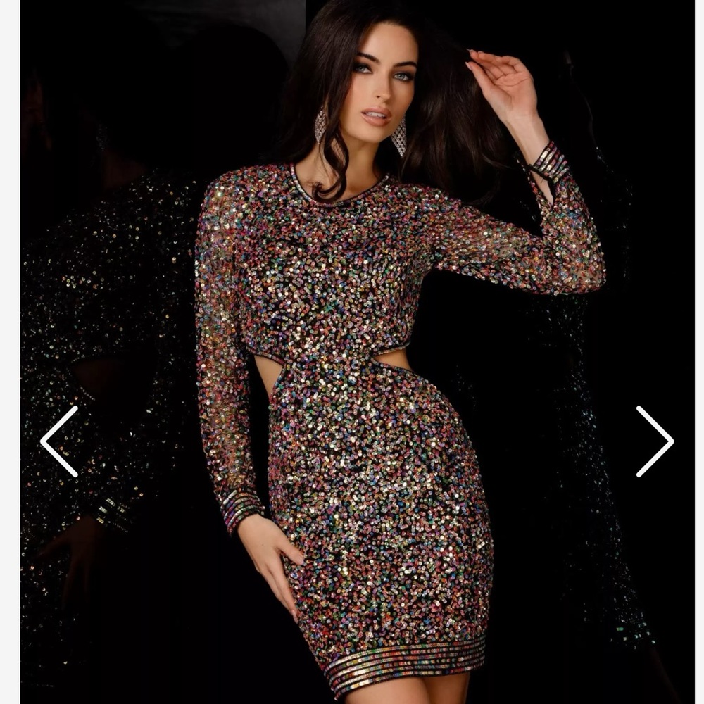 Aleta Black/Multicolor Homecoming Dress